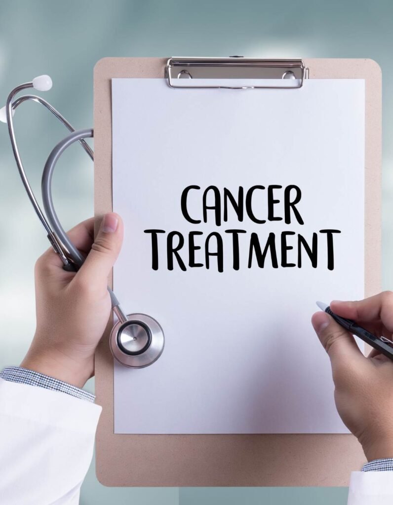 Cancer Treatment Written in White paper