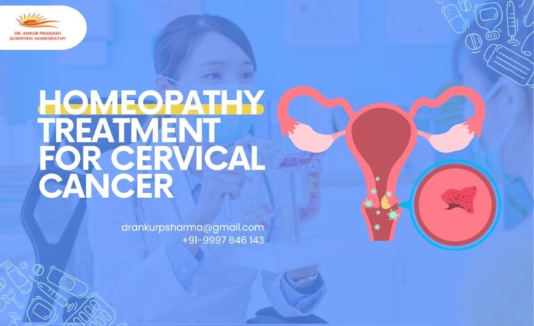 An infographic promoting Homeopathy Treatment for Cervical Cancer