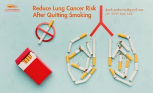 A creative representation of reducing lung cancer risk post-smoking cessation.