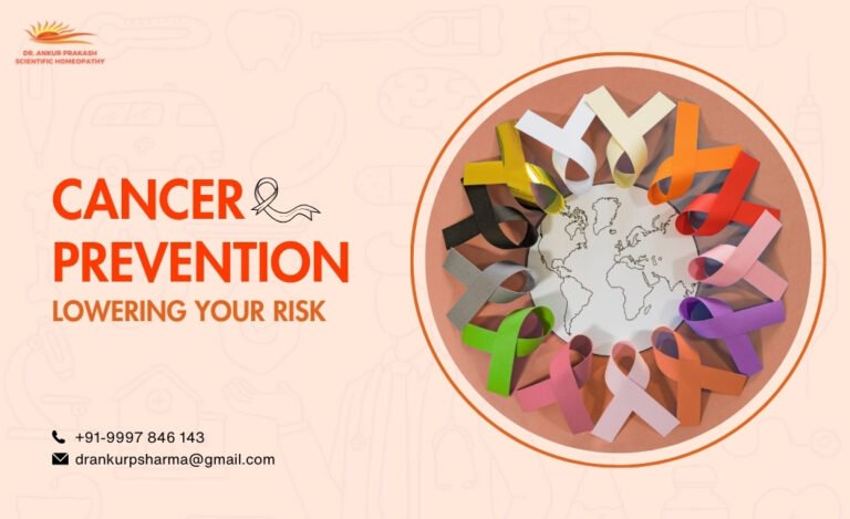 Cancer Prevention Awareness Poster with Various Colored Ribbons and World Map