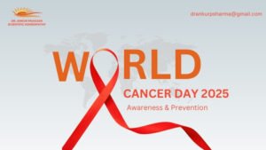 World Cancer Day 2025 banner with a red ribbon forming