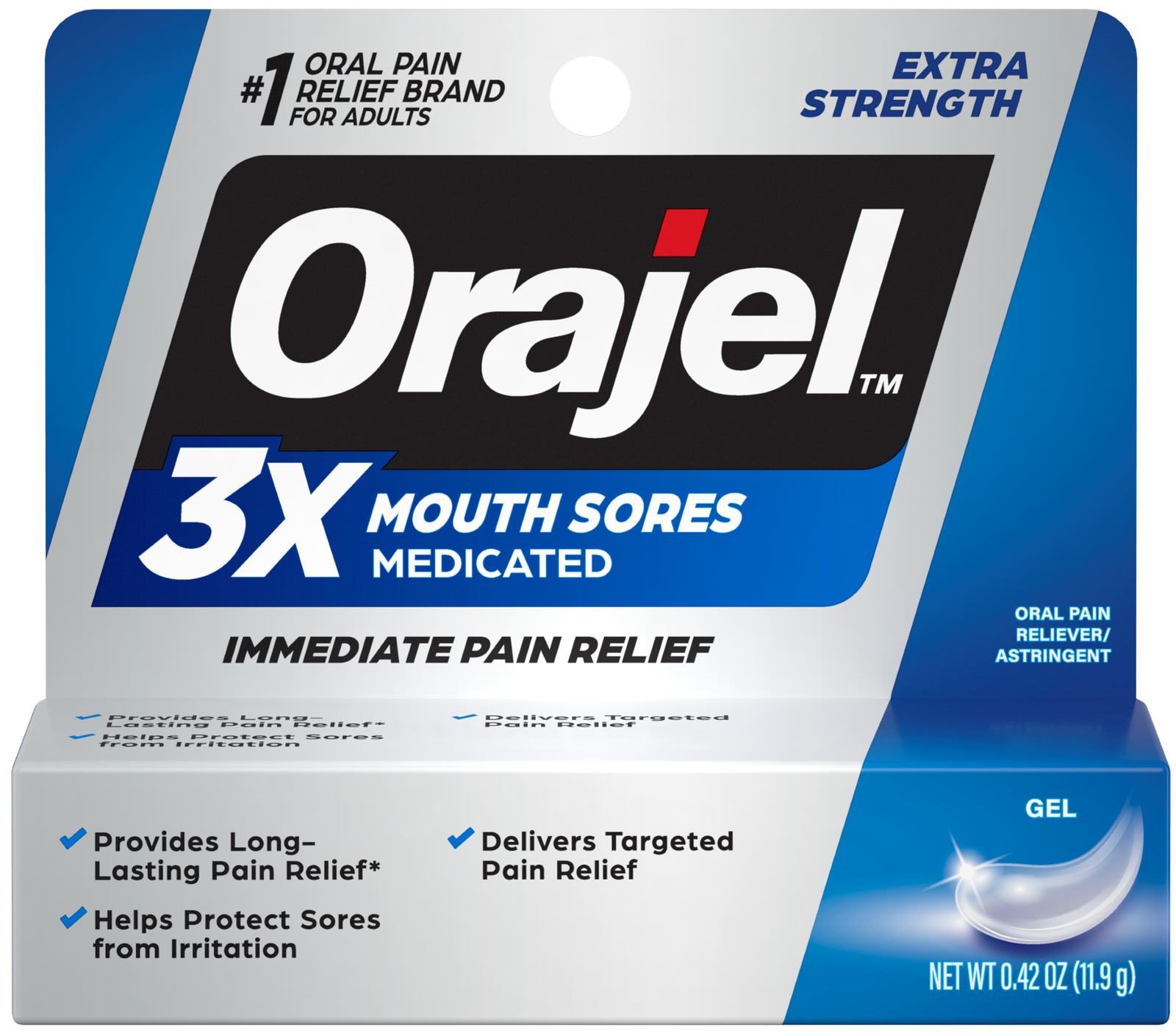 Orajel™ 3X Medicated For All Mouth Sores Gel