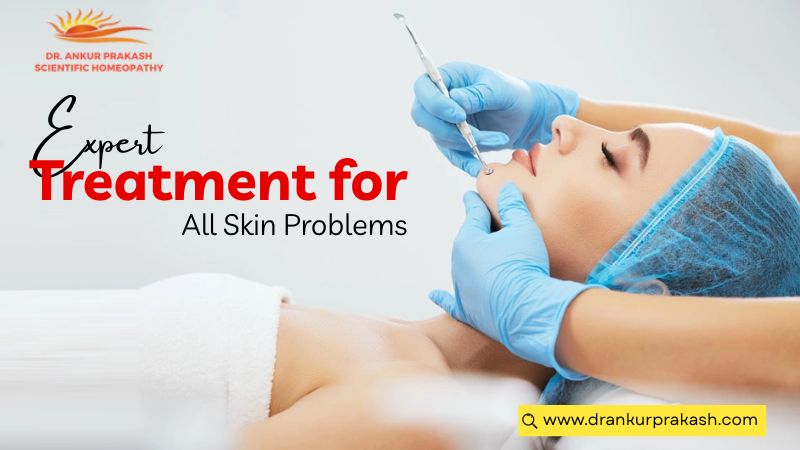 Woman receiving professional facial skin treatment at a clinic in Agra.