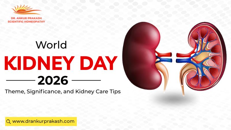 World Kidney Day 2026 banner with kidney illustration and kidney care tips